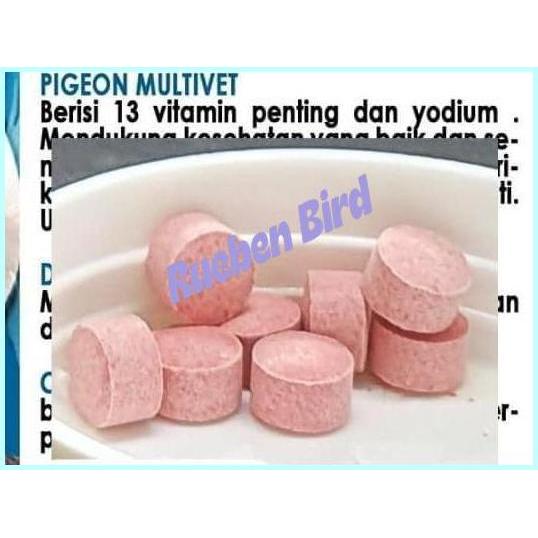 Vetafarm Multivet Tablet Vitamin Merpati Potensi Tinggi