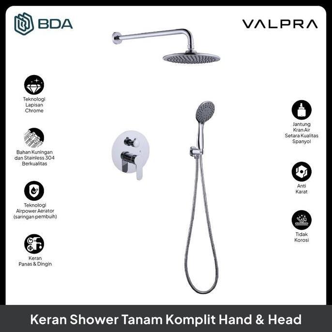 TERLARIS VALPRA SHOWER KAMAR MANDI SET SHOWER SET TANAM SHOWER MANDI PANAS DINGIN V CS 5701
