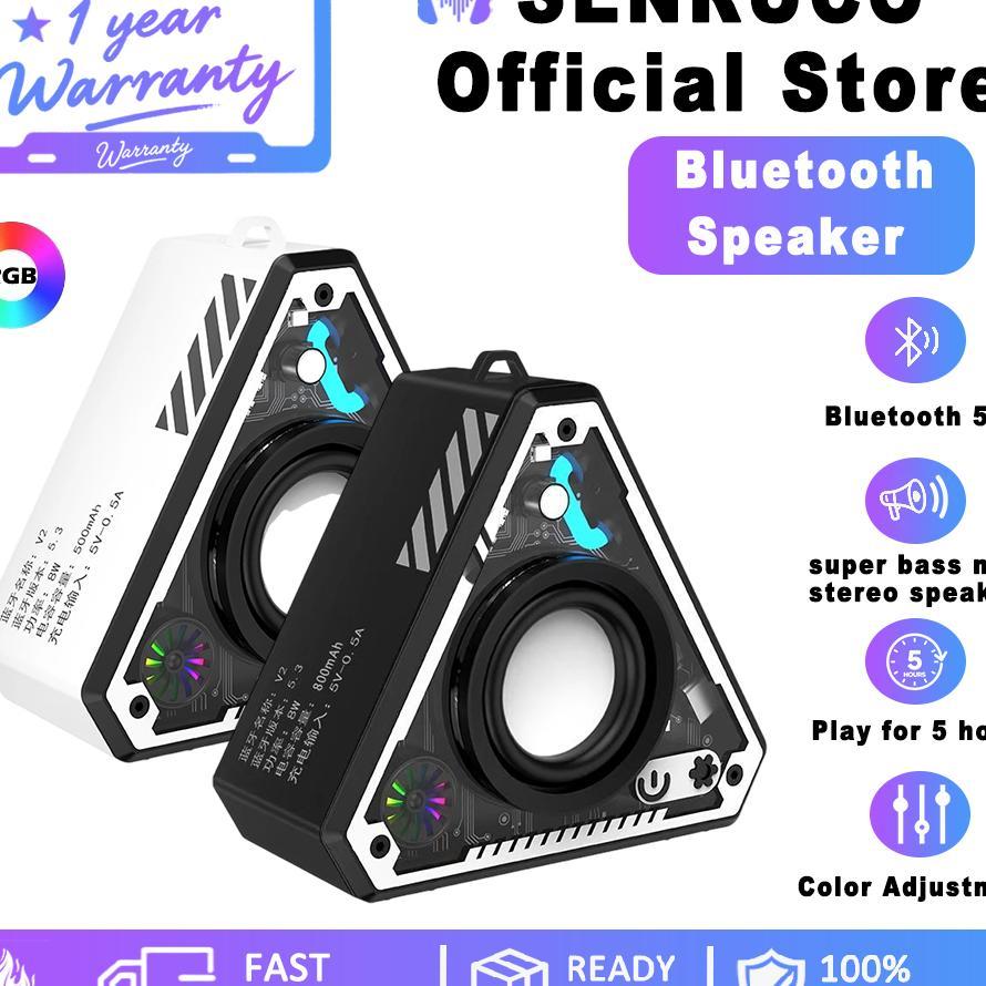 Speaker Bluetooth 5.3 Portable Mini Rumah Mesin Musik Subwoofer Rgb Led Light Speakers Tws