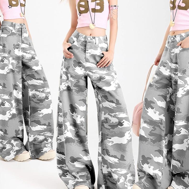 Celana Army Wanita Celana Camouflage Wanita Celana Denim Wanita Streetwear Wanita