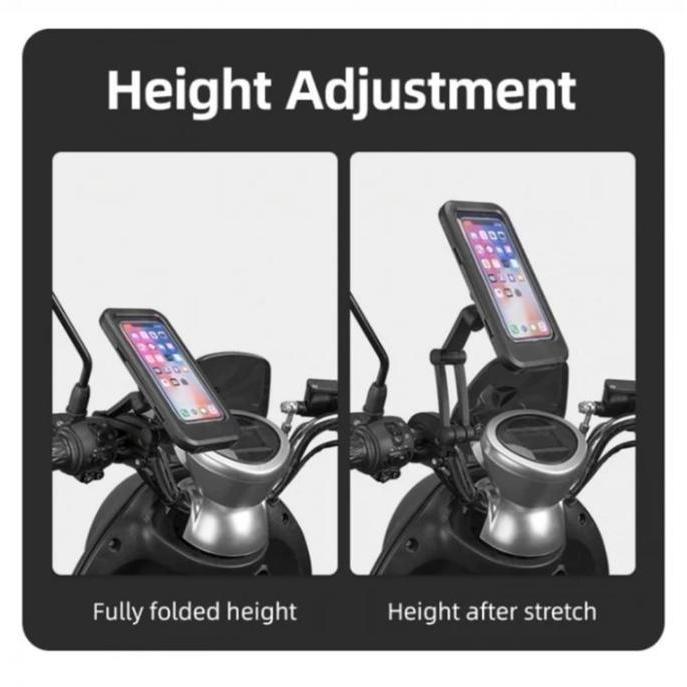 Phone Holder HL-69 M3 Bike Handlebar Waterproof Case full Touch adjustable holder Motor / Sepeda