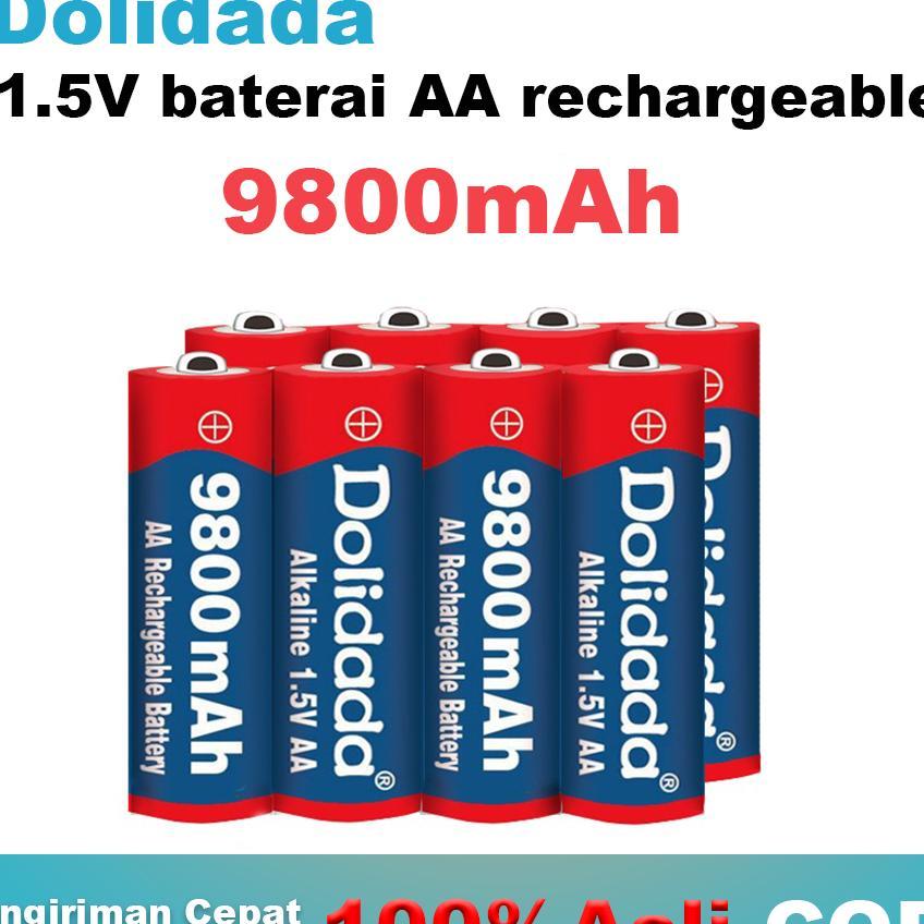 9800Mah 1.5V Aa Baterai Aa Rechargeable Baterai Isi Ulang Baterai Kamera Mainan 1.5V Jam Baterai Cas