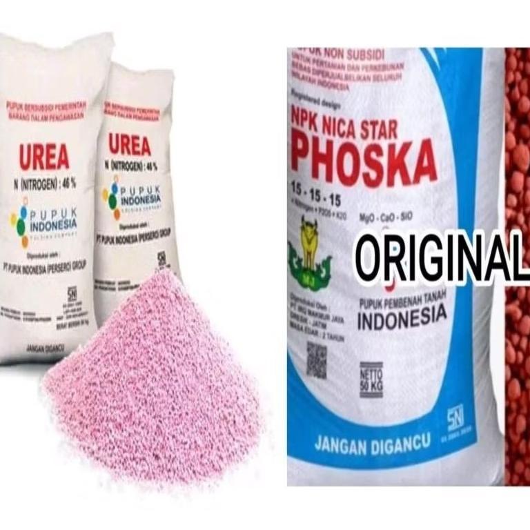 Pupuk Npk Phoska Dan Pupuk Urea Paket Hemat 10 Kg - 25 Kg (Ball) Original Pupuk Tani