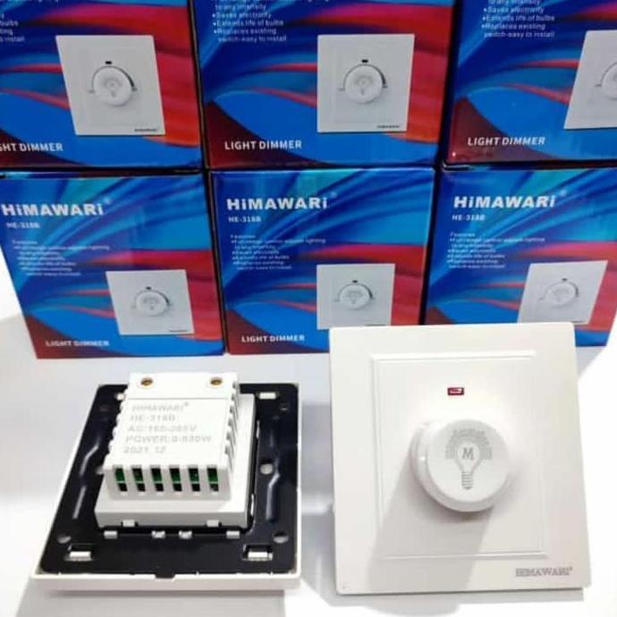 Ready stop kontak dimmer +lampu merek meiwa