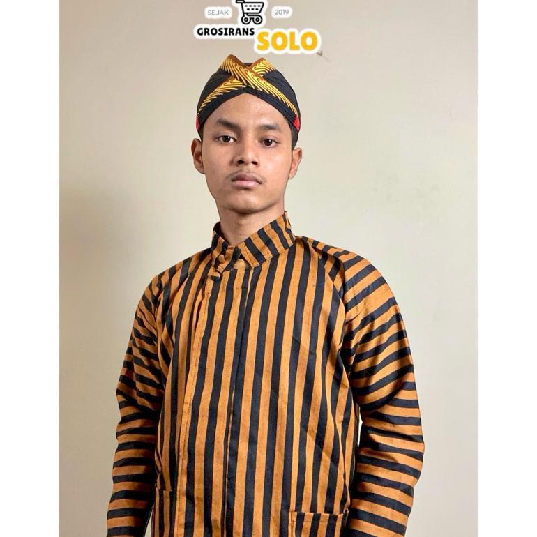 Best Seller Baju Lurik Jawa Pria-Baju Adat Laki Laki Modern