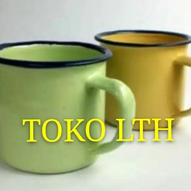 Per 6 Pcs Cangkir Jadul Seng Kaleng Enamel Polos / Mug Gelas Panci