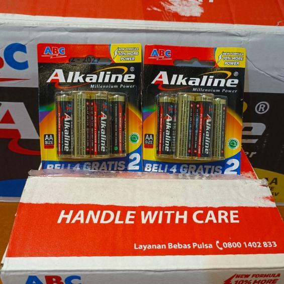 Baterai Alkaline Aa Isi 4+2, Baterai Abc