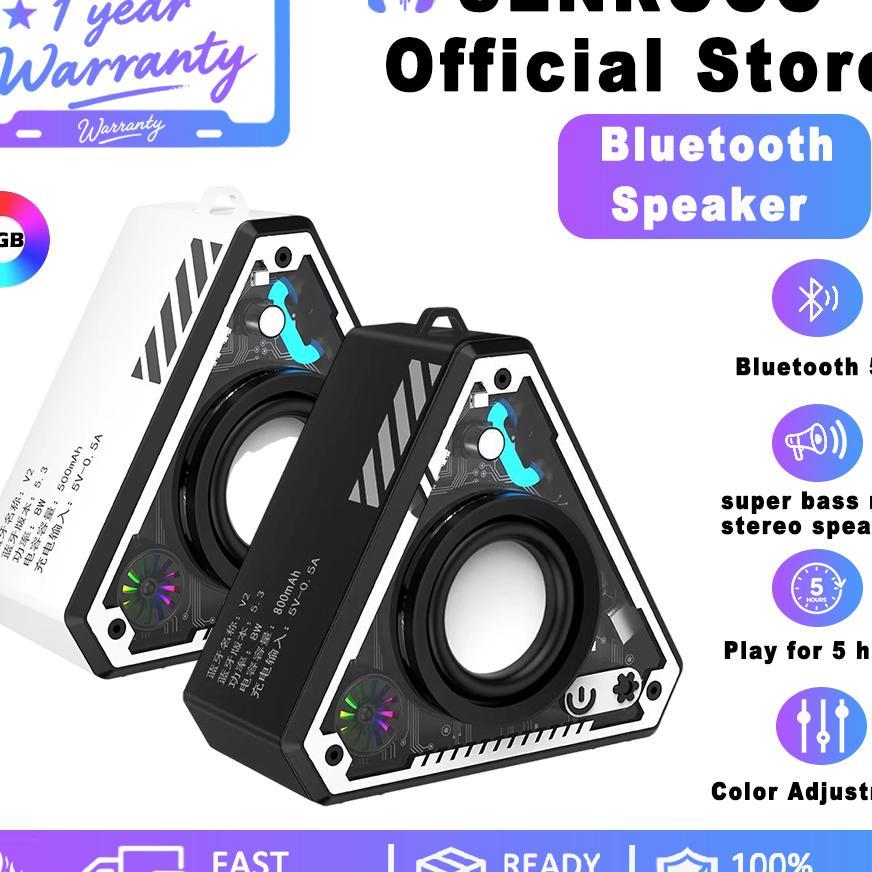 Speaker Bluetooth 5.3 Portable Mini Rumah Mesin Musik Subwoofer Rgb Led Light Speakers Tws