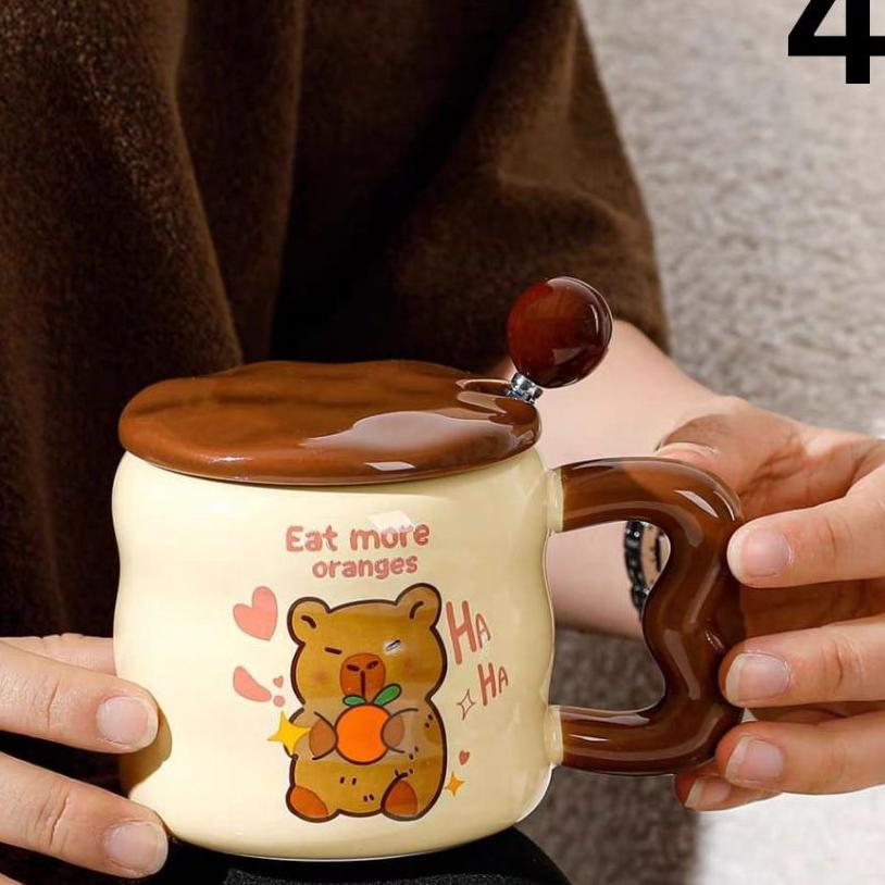 Mug Capybara Keramik | Gelas Keramik Capybara Cute