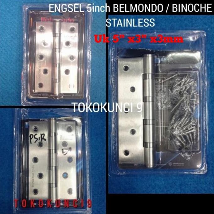 Engsel 5inch Stainless Binoche / Belmondo 5" Engsel Stainless
