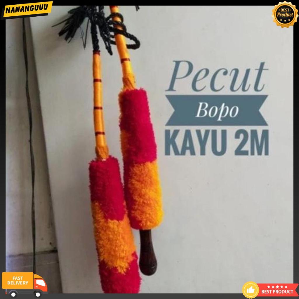 4.4 Pecut Bopo 2 Meter Jumbo / Mainan Anak Pentas Jaranan Jaran Kepang Kuda Lumping / Cambuk Baronga