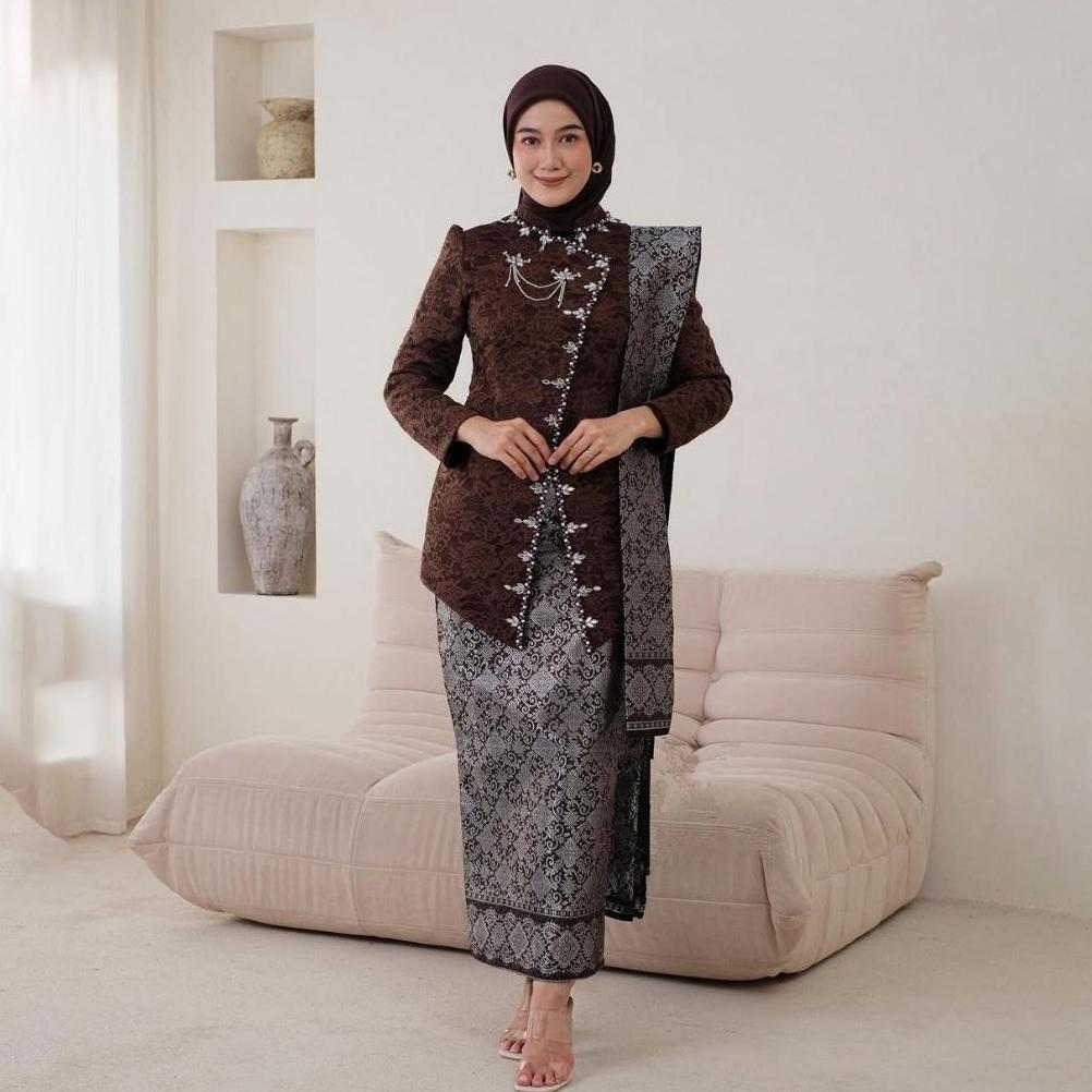 Free Ongkir Azkana Batik - Kebaya Couple Termurah Kebaya Janggan Pasangan Couple Kebaya Mahogany Keb