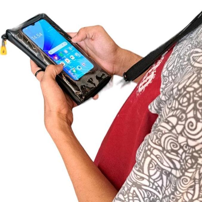 NEW SLINGPHONE MAKAPAYO - TAS HP TRANSPARANT TAS DOMPET HP GANTUNG DI LEHER HANGING WALLET SAKO POUC
