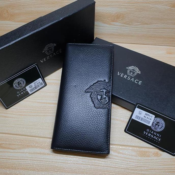 NEW DOMPET PRIA KULIT ASLI PANJANG MERK VERSACE ORI