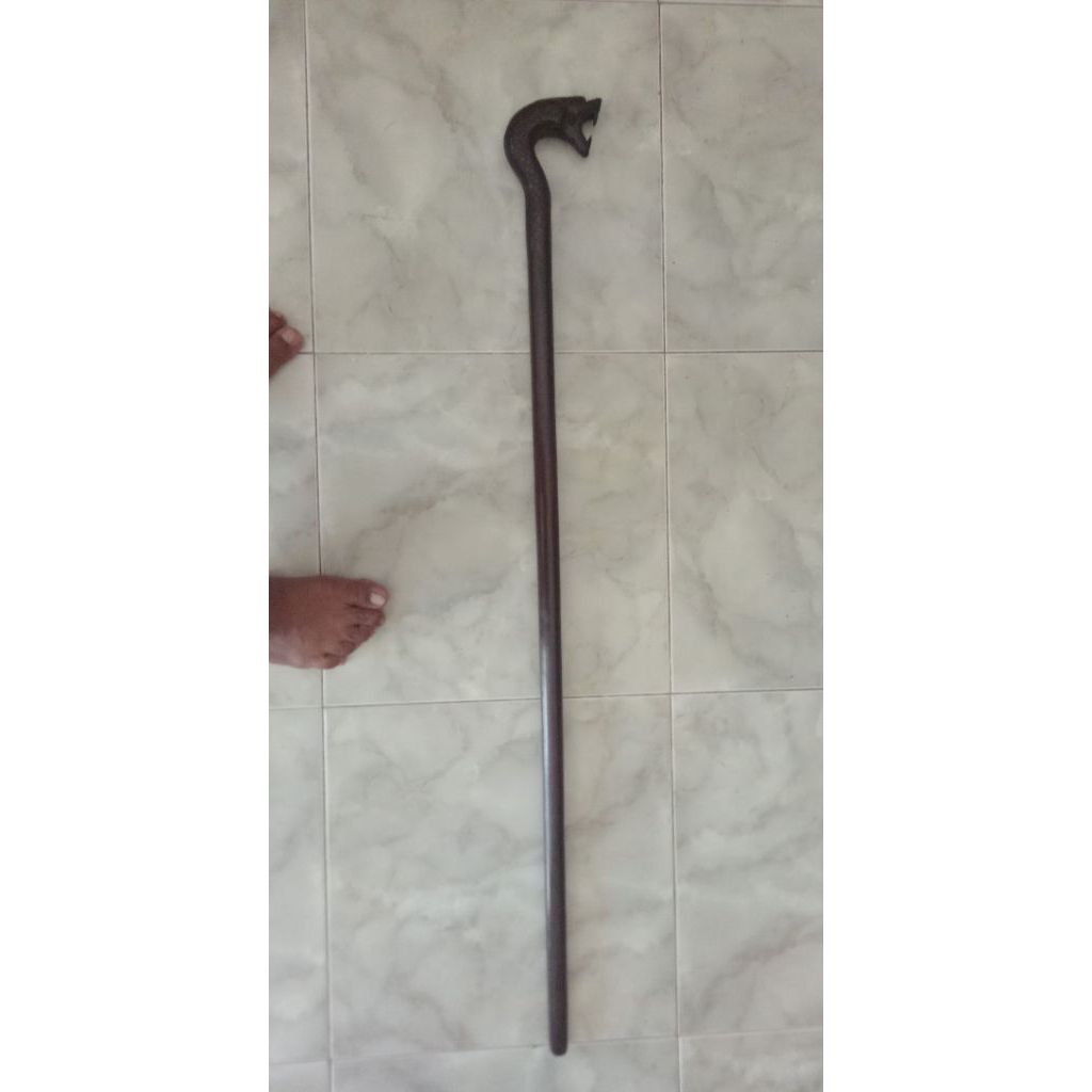 Tongkat Kayu gale asem ukir kepala ular