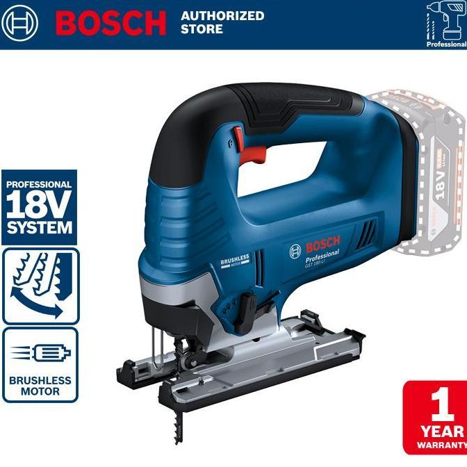Bosch Brushless Jigsaw / Jigsaw Baterai 18 Volt Gst 185-Li (Unit Only)