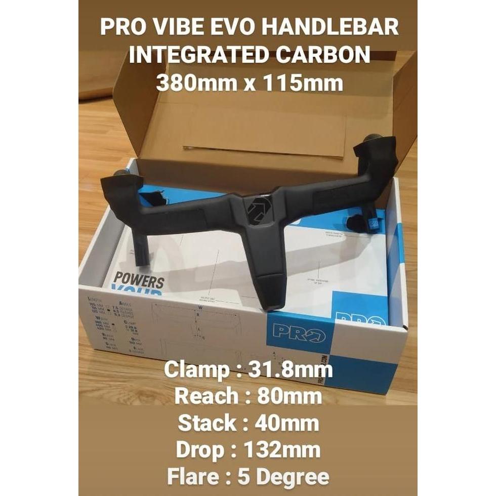 Handlebar Drop Bar Pro Vibe Evo Integrated Carbon 31.8Mm