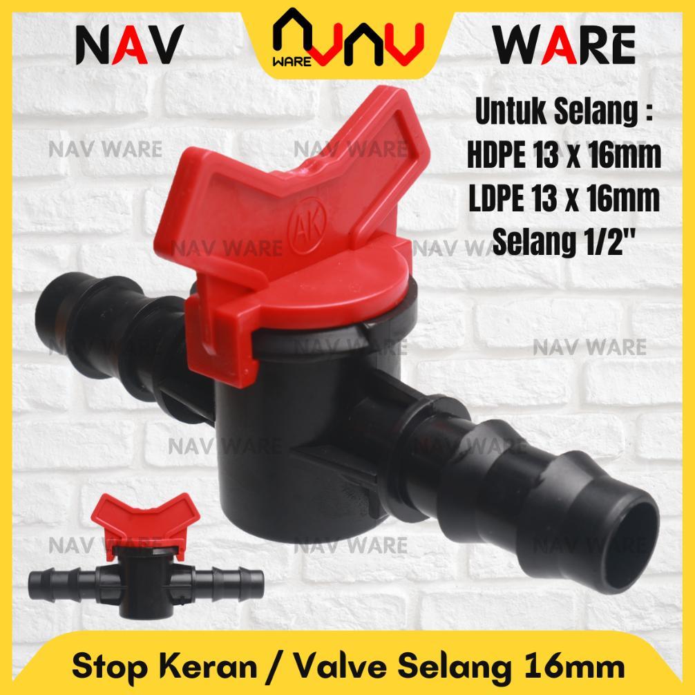 SURYA Stop Keran Selang Air PE 6mm 7mm 11mm 16mm Selang 5/16 3/8 1/2 Inch Benang Bening Drat Luar 1/