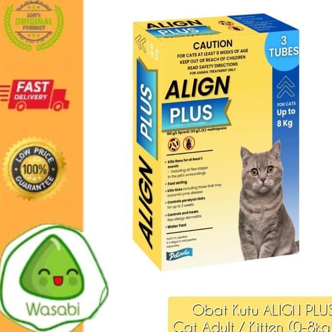 PETINDO ALIGN PLUS CAT ADULT/KITTEN Obat kutu kucing 8kg no frontline