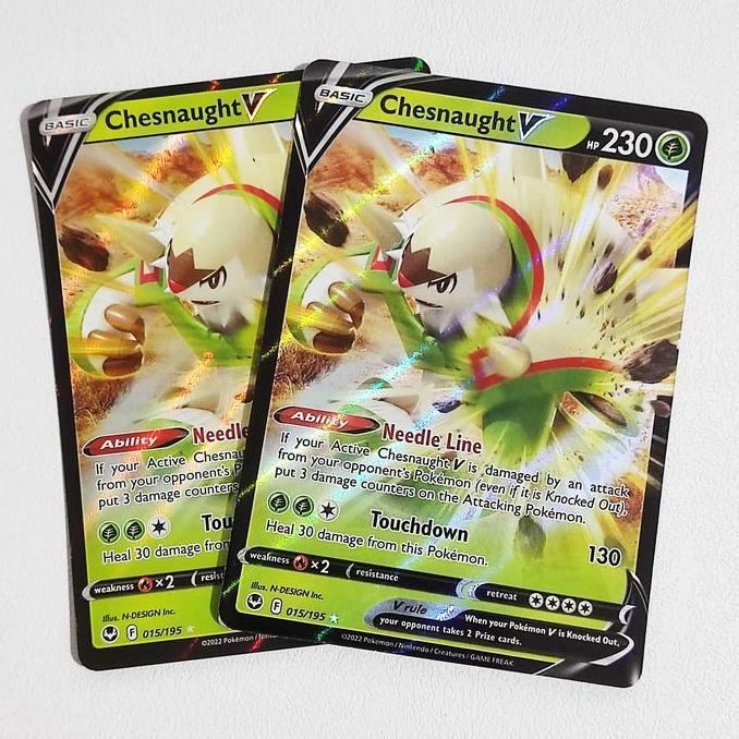Chesnaught V 015/195 - Silver Tempest Pokemon Card English TCG