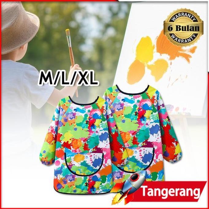 CHONELIO Celemek Apron Anak Untuk Melukis Berkebun /Celemek Makan Anak-Anak / Apron Melukis Anak
