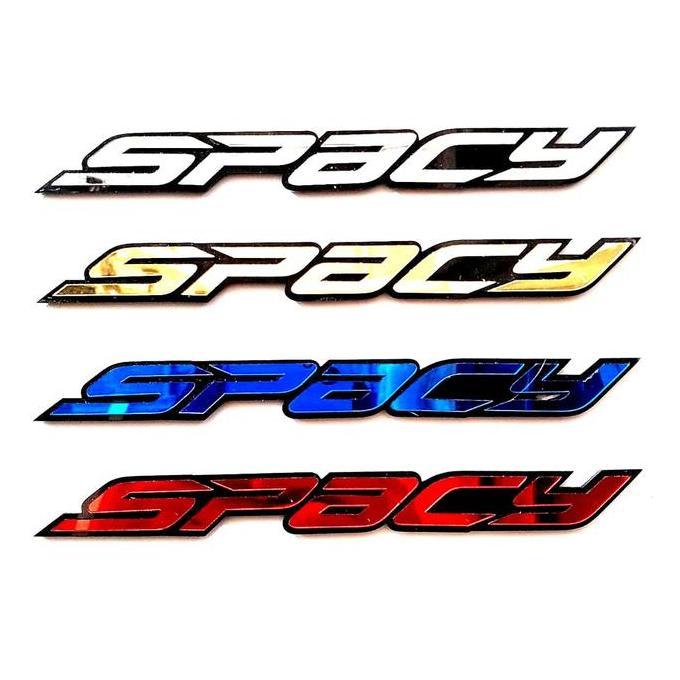 Stiker Emblem Motor Honda Spacy Stiker Timbul 3D Miror Tempelan Timbul Motor Honda Spacy Akrilik 3D 