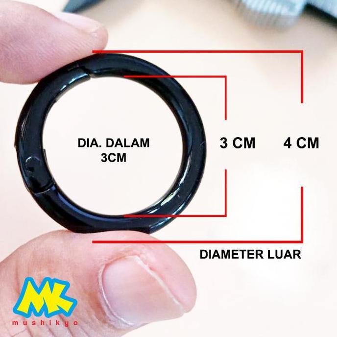Carabiner Bulat Full Warna 4 CM