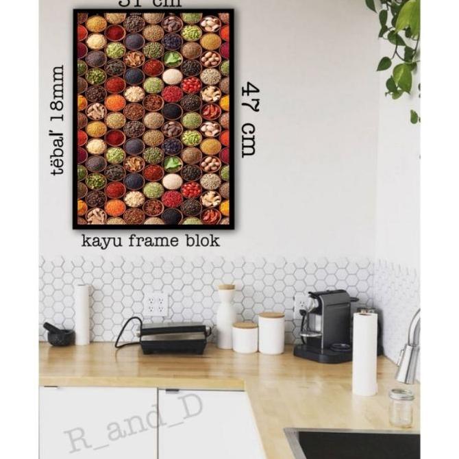 Hiasan Dinding Bumbu Dapur Ukuran Jumbo Hiasan Dinding Dapur Ukuran A3 Hiasan Dinding Gambar Bumbu D