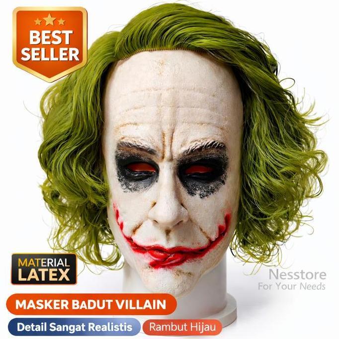 New Topeng Joker Latex Badut Halloween