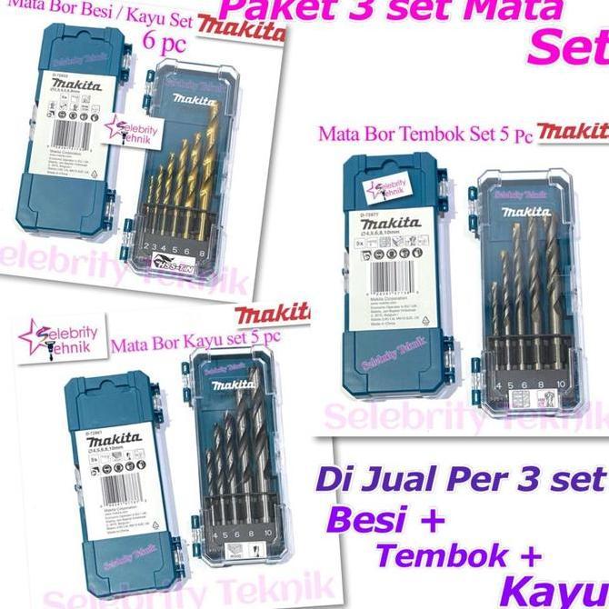 Mata Bor Set Makita Tembok / Mata Bor Set Besi / Mata Bor Set Kayu