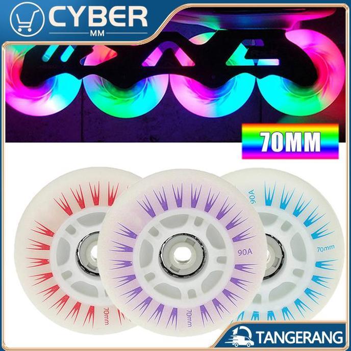 DEFAECO Ban Sepatu Roda Karet PU / Roda Sepatu Roda Led 90A