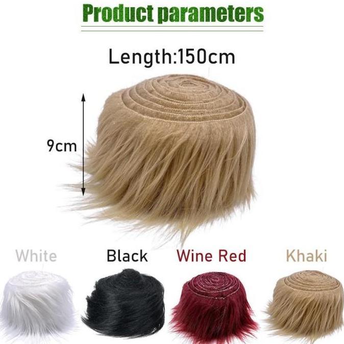 BLAZONE Kain Bulu Lembut Panjang Korea Bulu Rasfur Meteran Boneka Jenggot Kumis Palsu Aksesoris