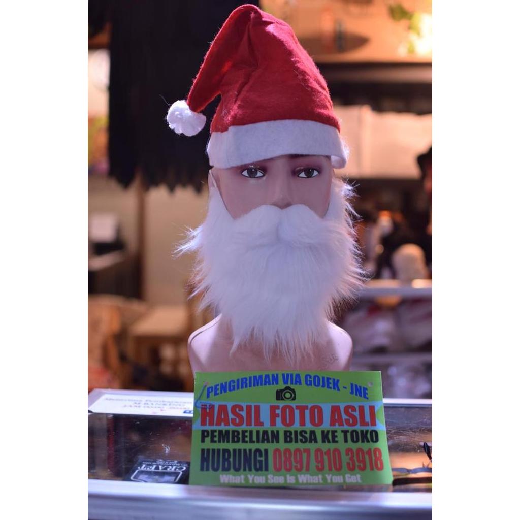 New JENGGOT PALSU BEARD WHITE KUMIS PALSU PUTIH santa claus sinterklas