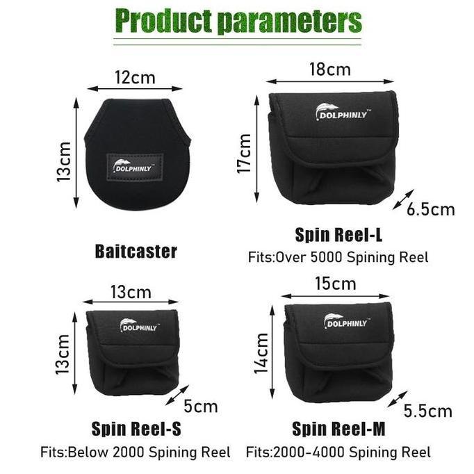 ESPRIZO Cover Sarung Reel Pancing Spinning 500-6000 Size S M L Tebal Pelindung Murah - Engkus Fishin