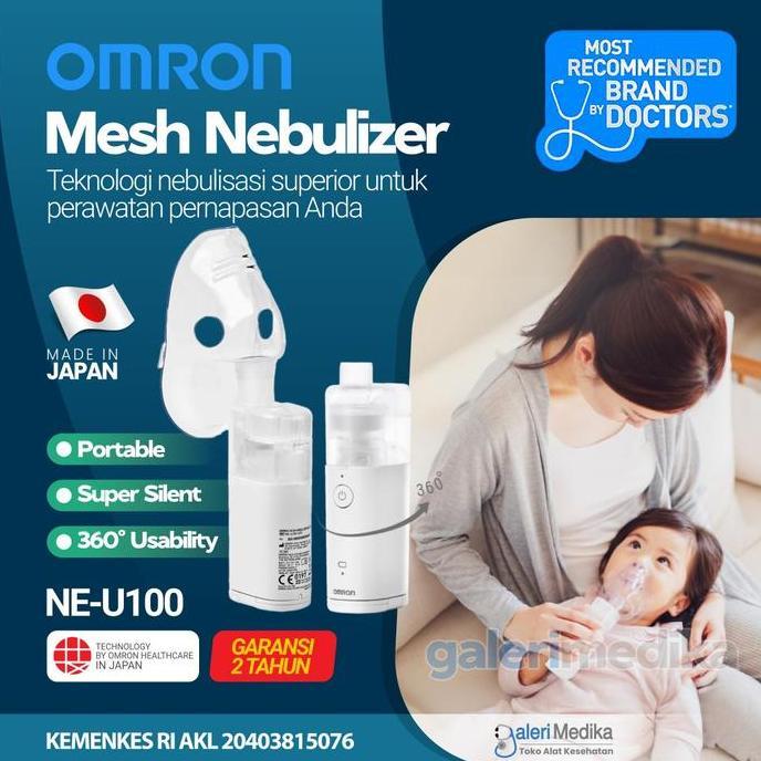 Endangseller - Nebulizer Omron NE-U100 / Alat Uap Omron NE U100 / Nebulizer Portable Omron NE U100 /