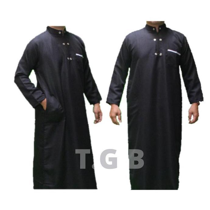 Wekup Toko Garment Bandung Jubah Gamis Pria Dewasa Bahan Adem Balloteli Grade A+ Model Resleting Kan