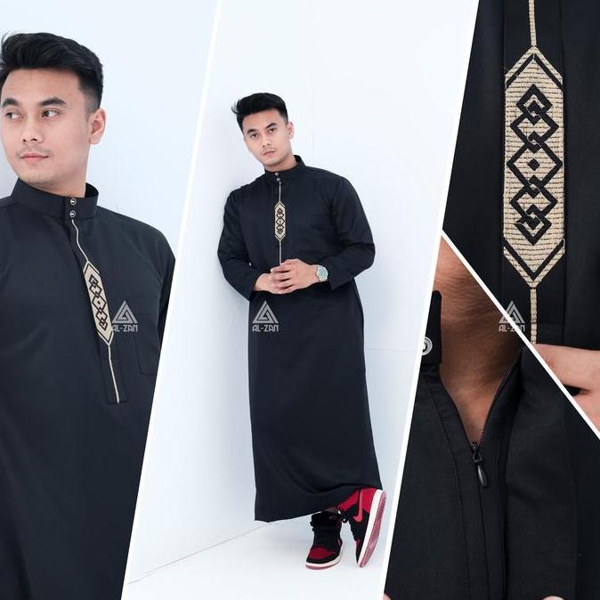 Wekup Jubah Pria Muslim Gamis Pria Jubah Gamis Pria Lengan Panjang Bordir Busana Muslim Baju Jubah M