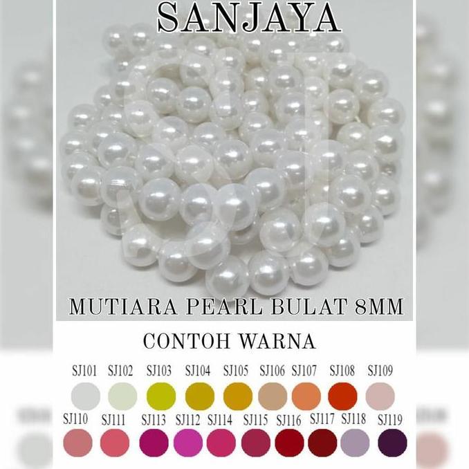 Giocare- Mutiara Ringan Sintetis / Mote Ringan / Manik Ringan / Manik Mutiara Bulat 8Mm / Mutiara Pe