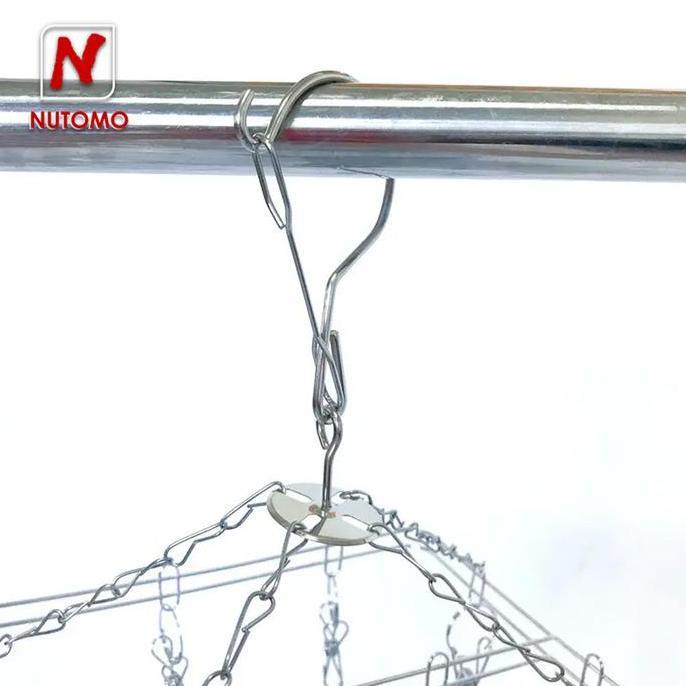 Gantungan Jemuran Baju Hanger 20 Jepit Stainless Bulat dan Persegi ~ Jemur Kaos Kaki CD Bra Pakaian 