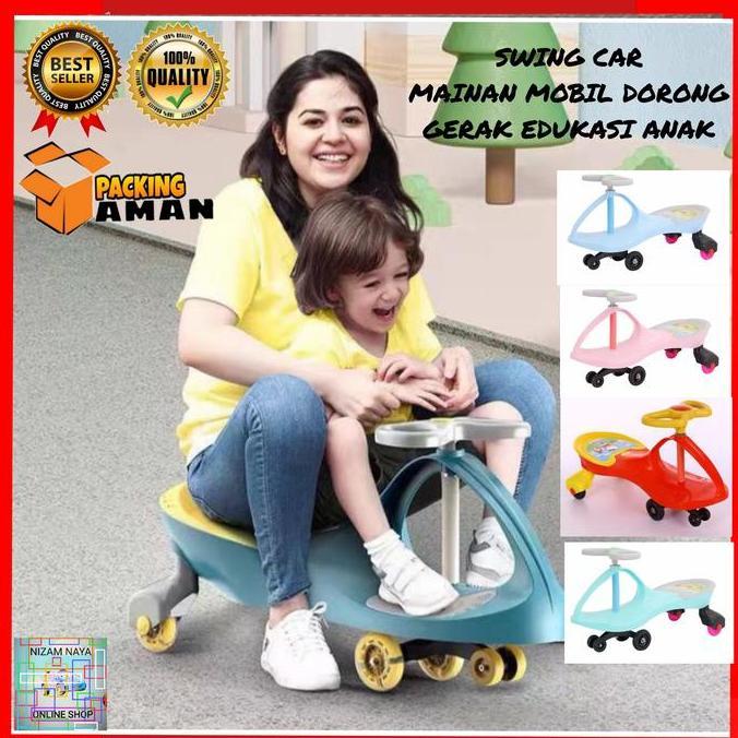 TERLARIS!! MAINAN MOBIL ANAK SWING CAR MEMUTAR 360 EDUKASI ANAK