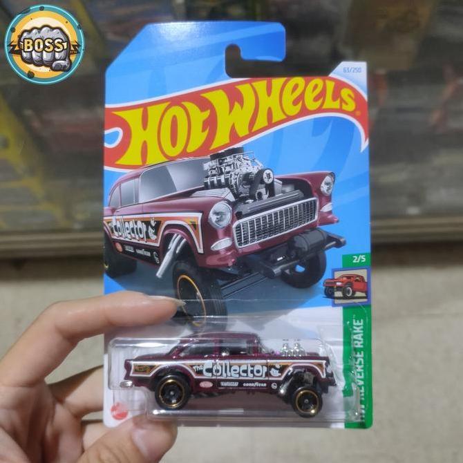 hot wheels 55 chevy bel air gasser maroon collector