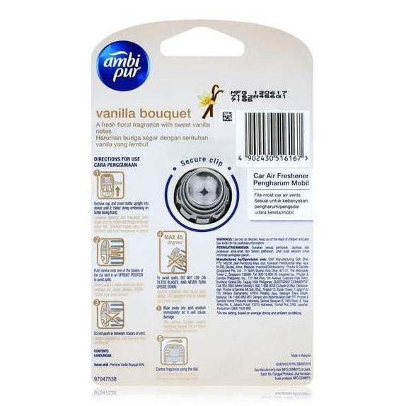 Schnell- Ambipur Pewangi Mobil Vanilla Bouquet Ultra Control 7.5Ml