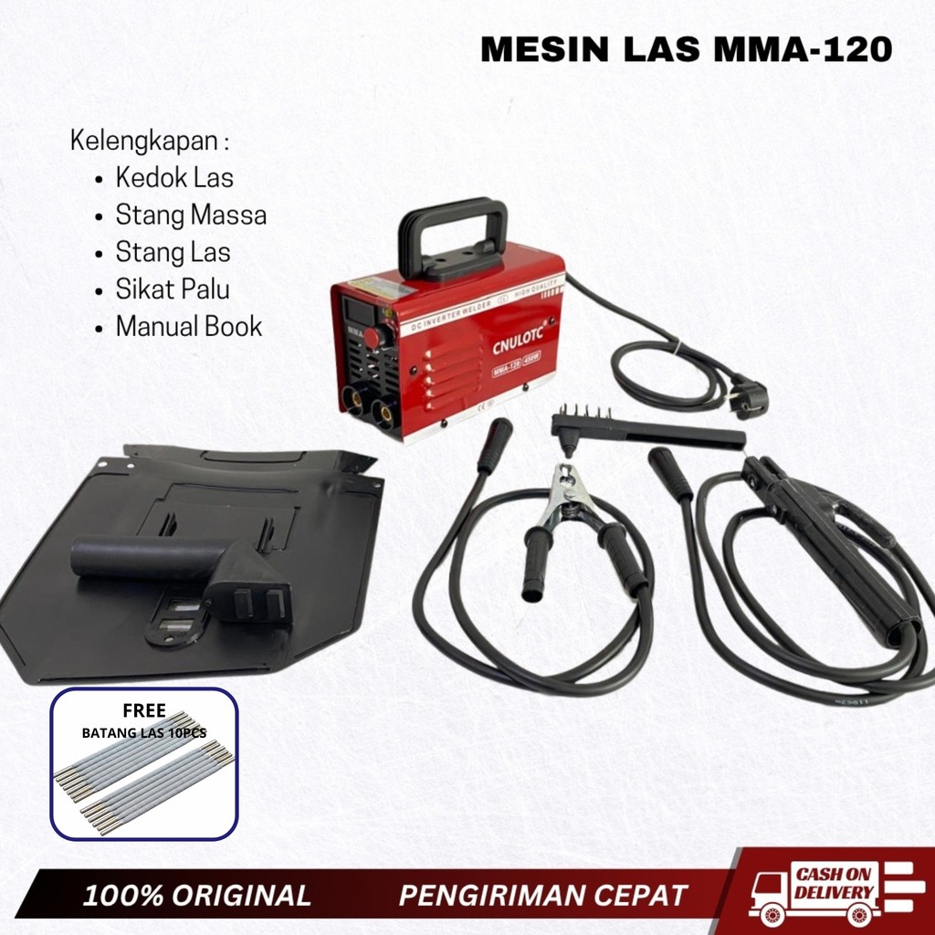 CNULOTC Mesin Las MMA-120 Alat Las Besi Mini 450W Travo Las