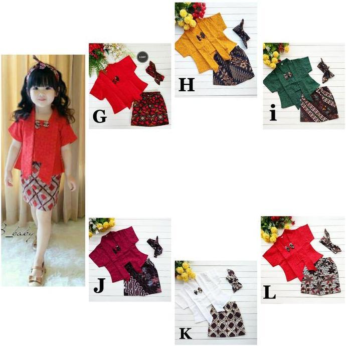 Kebaya Kutubaru Anak | Kebaya Anak | Kebaya Batik Anak ukuran S AS