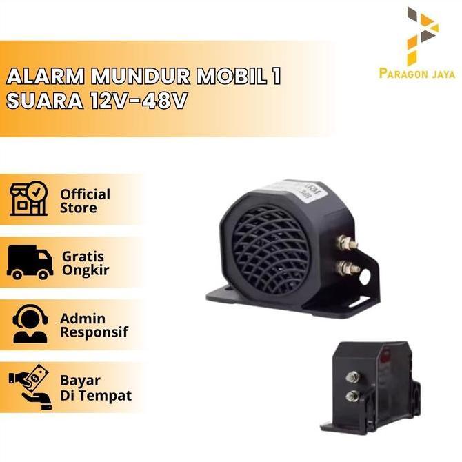 Alarm Mundur Mobil 1 Suara Back Horn/Klakson Mundur Truck & Bus 12V-48V [Pj] Ready