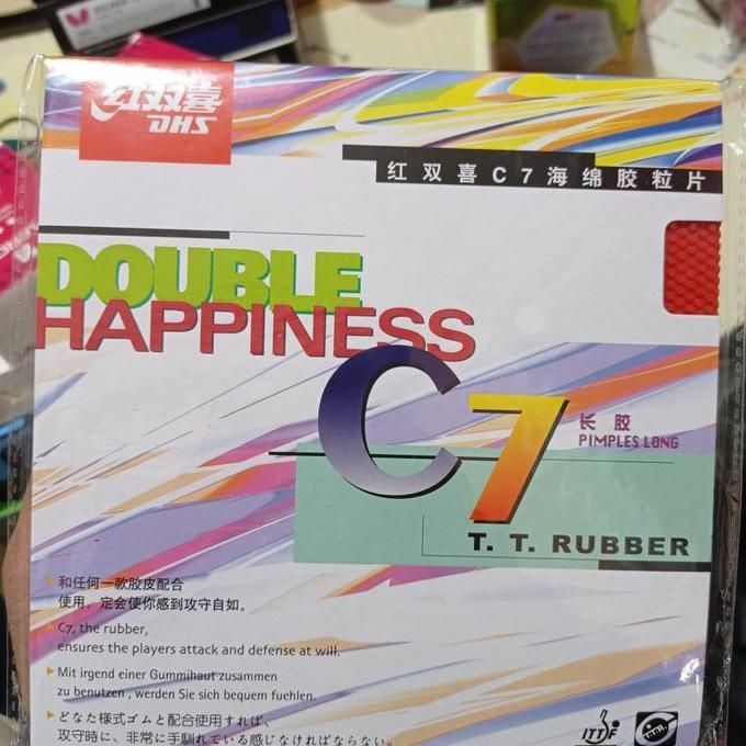 NEW KARET TENIS MEJA BINTIK DHS C7 ORIGINAL