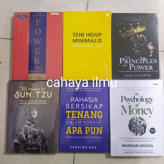 Toko_Karangjaya  - paket 6 buku the psychology of money the principles of power how leader act dark 