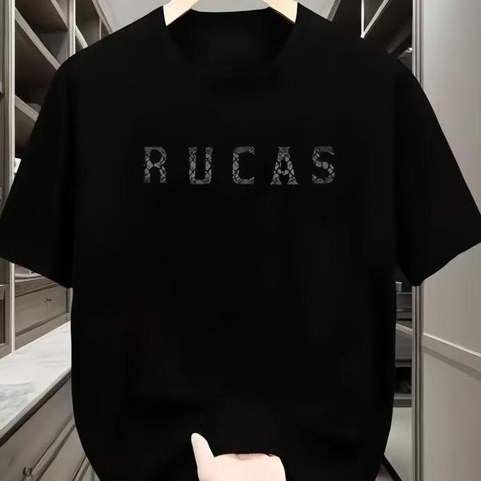 RUCAS "The Initial" Grey &Python Texture Black Tee