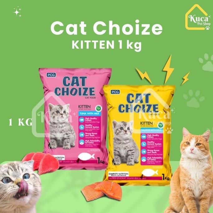 Cat Choize Kitten Tuna 1kg Makanan Anak Kucing Kering Meo Dry Food Cat Choice KItten Salmon 1 Kg