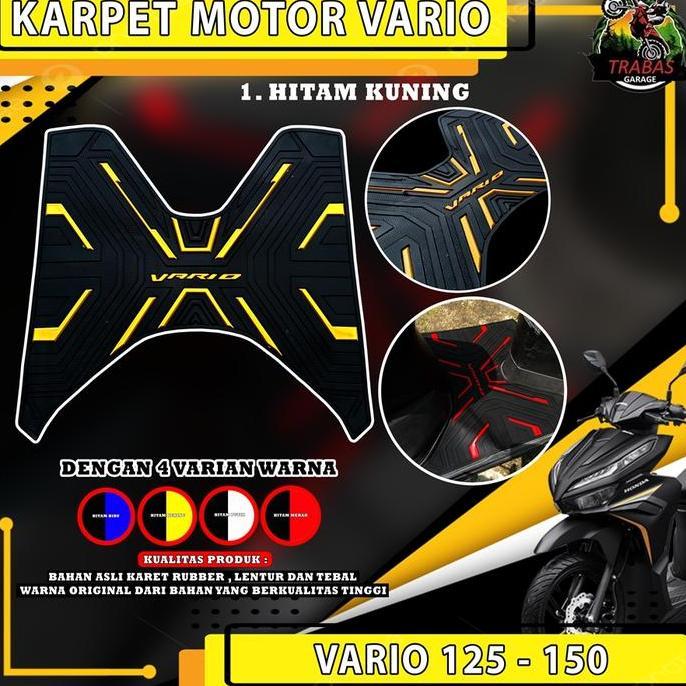 KARPET VARIO 125 150 ABS CBS ISS OLD NEW ALAS KAKI BORDES PIJAKAN TATAKAN MOTOR ANTI LICIN ACCECORIE